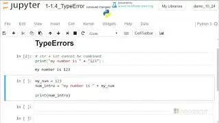 Errors! - Introduction to Python: Absolute Beginner Module 1 Video 12