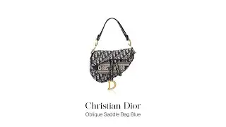 Titip Jual Tas Branded Second: Christian Dior Oblique Saddle Bag Blue