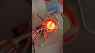 Melting 2 lbs copper scrap with home made feedback induction heater