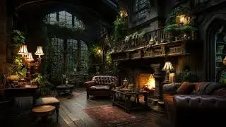 Mystical Rain & Terrible Thunder - Enchanting Storm & Fire Ambience for Sleep, Study & Serenity