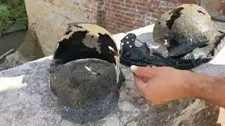 Des casques de la 2de guerre mondiale retrouvés dans les douves après leur curage