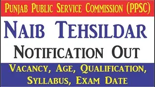 PPSC Naib Tehsildar Notification Out 2020 | Age, Qualification, Exam Date