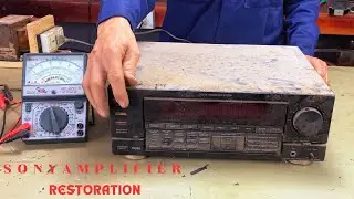 Restoration Old Broken Vintage Sony Amplifier - Repairing a Broken Japanese Audio Amplifier