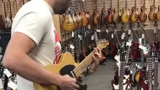 Mark Agnesi playing a Carson Hess Blackguard guitar build