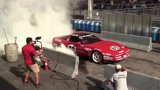 Lance Miller's Burnout in a Corvette Challenge Race Car