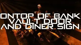 Ontop of Bank Vault Door and Diner Sign