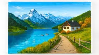 Acrylic Painting Tutorial: How to Paint Realistic Mountains & Landscapes