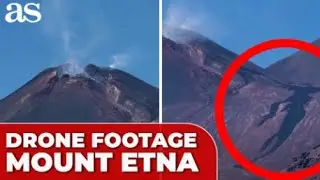 Drone footage of MOUNT ETNA day after ERUPTION