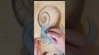 DRAWING EVERY SINGLE POKEMON - OMANYTE #art #pokemon #chalk #helix #fossil #graphite #gen1 #kanto
