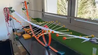 Experimentos con una máquina de ondas casera. Física.