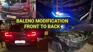 Baleno Headlamps and Tail lamps Modification |RGB Installed In Projector Headlight #baleno ##maruti
