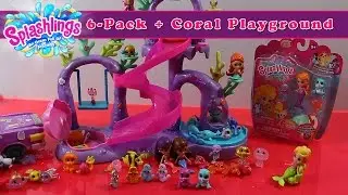 Splashlings - New 6-Pack + Coral Playground & Super Treasures