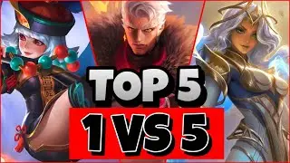 TOP 5 HEROES PARA 1V5 ACTUALMENTE | Los Mejores Heroes Para Cuando No Tienes Equipo