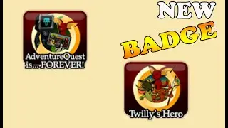 AQW NEW 2 AQ...IS FOREVER & TWILLY'S HERO BADGE + 10 FREE AC'S DAILY GIFTS