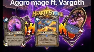Hearthstone Rise of Shadows - Aggro mage gameplay FT. Archmage Vargoth
