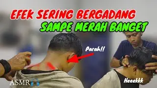 ASMR 💆 EFEK SERING BERGADANG SAMPE MERAH-MERAH DI HEAD MASSAGE