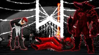 [KOF Mugen] Glaunes Vs 16 Ultimate Bosses Rugal, Orochi Team | 1 VS 16