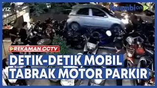 Rekaman CCTV Detik detik Mobil Tabrak Deretan Motor Parkir di Kota Bandung, Diduga Rem Blong