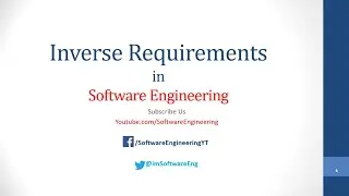 Inverse requirements in software Engineering | Urdu / Hindi