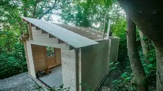 Timber garage construction with a kit from Quick Garden