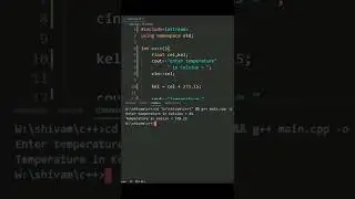 c++ program to convert celsius to kelvin @PWOShivam #shorts
