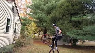 Learning Trials Biking - Practicing Rear Tire Hops