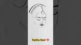 Radhe Radhe ✨🙏&hearts;️#radharani #sketch #art #viral #drawing #shorts
