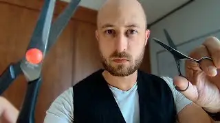 ASMR - Quick Haircut in 8 Minutes - Scissor Sounds, Hair Touching, Shower, Spray, Combing, Fast ASMR