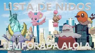 🚨  LISTA COMPLETA DE NIDOS 🚨 TEMPORADA ALOLA POKEMON GO 2022