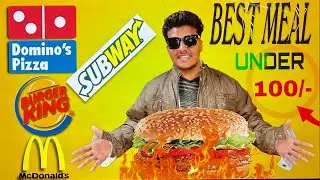 ₹100 Veg Challenge 😱 Employees Decide My Order McDonald&rsquo;s vs Burger King vs Subway vs Domino&rsquo;s |