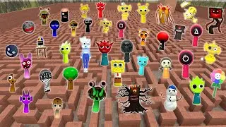 BIG MAZE EVOLUTION OF ALL SPRUNKI INCREDIBOX AND SPARTAN KICKING MR SUN MR TREE MR COMPUTER in Gmod