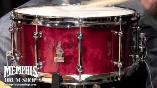 Brady Jarrah Ply Cherry Red Mappa Burl 14 x 6.5 Snare Drum (JP1465CRMBG-JP2043)