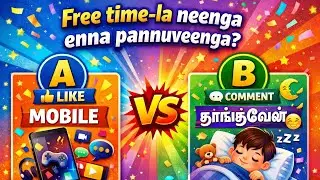 Free Time-la Neenga Enna Pannuvinga? 🤔 | Fun Quiz Live 😄 | Time Blur Tamil