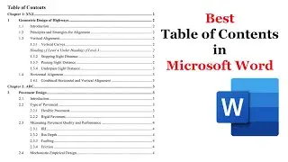 How to Create Best Table of Contents in Microsoft Word