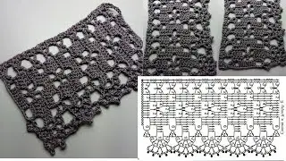 Отделочная кайма крючком ФИЛЕЙНОЙ СЕТКОЙ