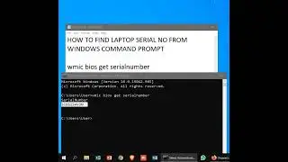 HOW TO FIND SERIAL NO IN WINDOWS