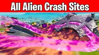 Fortnite Alien Crash Site Locations (Fortnite Season 8 Map - Where are all Alien Crash Sites)