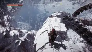 Horizon Zero Dawn - Aloy Climbs Down Giant Robot Tenticles at US Robot Command Bunker Gameplay