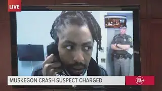 Man accused of running from Muskegon police & killing motorcyclist arraigned in court