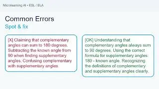 Complementary and supplementary angles