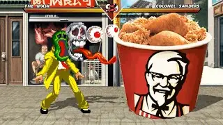 THE MASK vs COLONEL SANDERS - High level insane fight❗