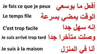 ✅الجمل الأكثر استعمالا بالفرنسية  بأسلوب سهل وسلس ، تعلم اللغة الفرنسية معي بأسهل طريقة ✅