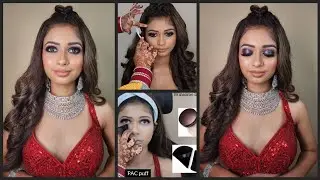 Cocktail glam Makeup & Hairstyle Tutorial | Glittery Smokey Eyes | Latest Hairstyle