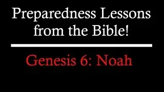Preparedness Lessons from the Bible: Noah