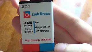 Китайский аналог нокиевского аккумулятора BL-5C бренда Link Dream якобы на 1520 мА/ч.