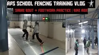 APS School Fencing Training Vlog 🤺 | Sabre Bout + Footwork Practice | Bike Ride