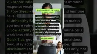 How Stress Quietly Weakens Your Immune System #stress #immunity #healthtips #wellness