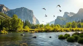 The scenery of flowing water mixed with the sounds of birds#nature #riversoundandbird#flowing#relax