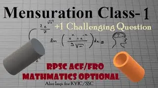 ACF/FRO Optional Math Mensuration Class-1 (Also Important for KVIC/SSC) #acf #mathmatics #itsum