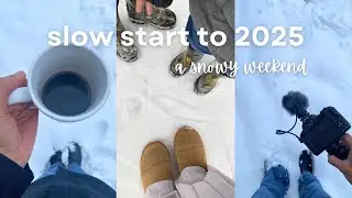 Slow start to 2025, making wall art, spending time with family | Silent vlog
